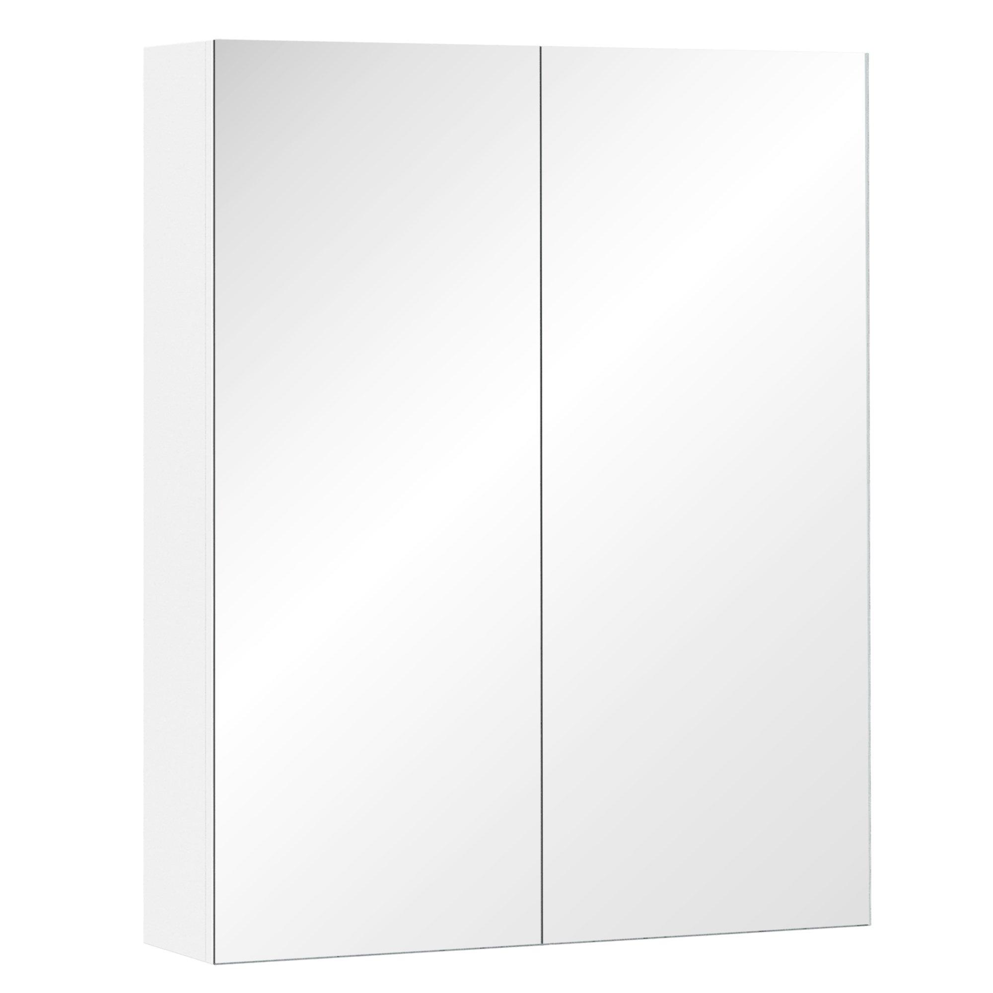 Wall Mount Mirror Cabinet Storage Bathroom Cupboard Double Door